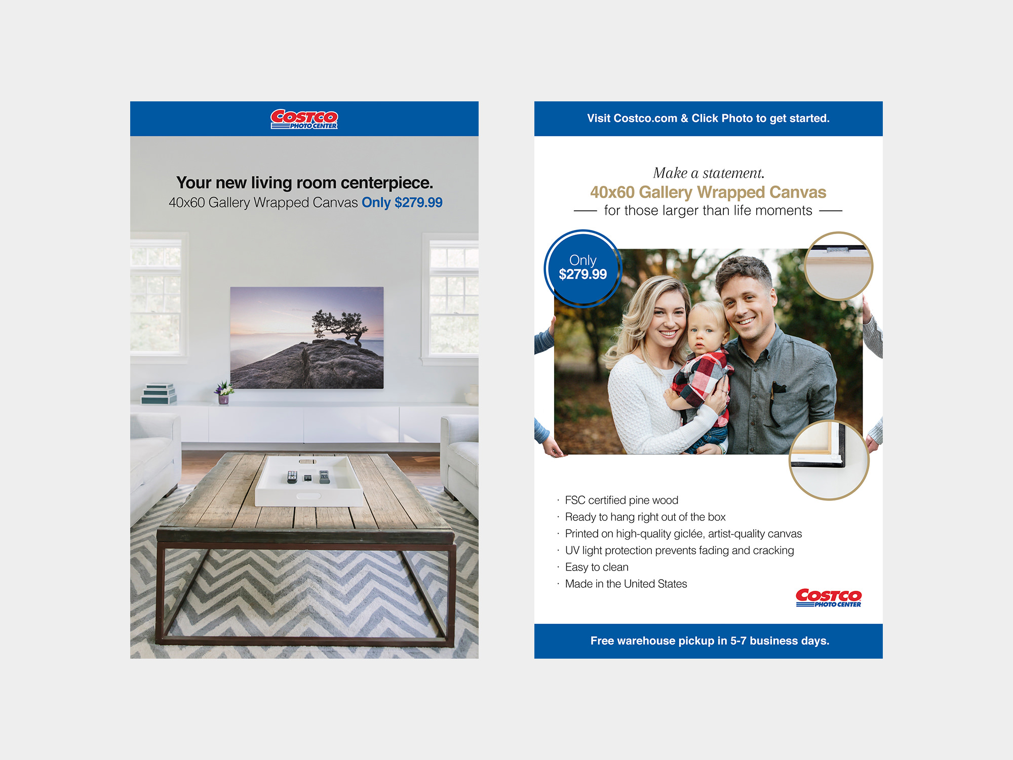 Costco Canvas Insert Card Travis Do UI/UX Designer, Branding, 
