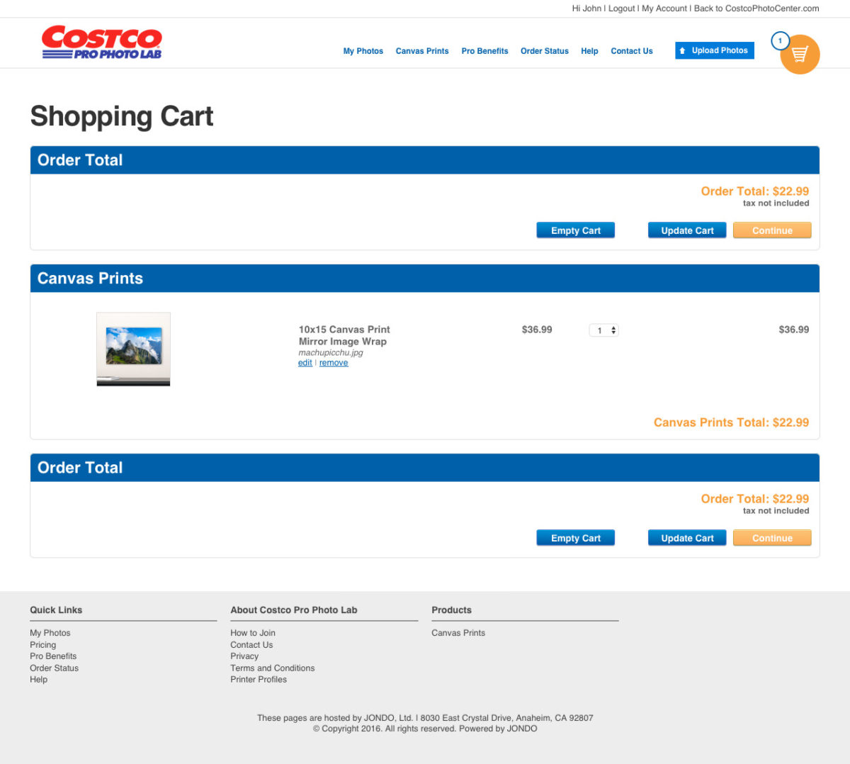 Costco Pro Photo Lab