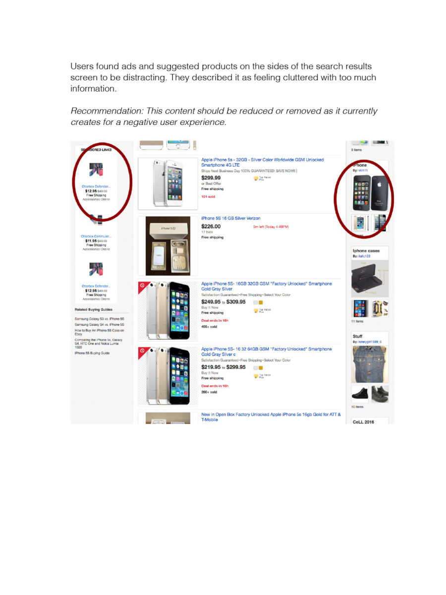 eBay Desktop site Usability